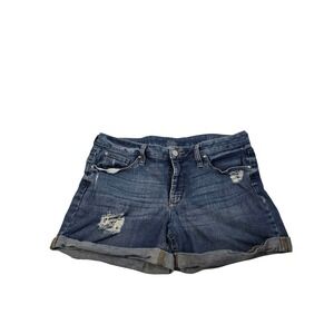 ANA A New Approach Womens Distressed Denim Shorts Medium Wash Blue Size 12